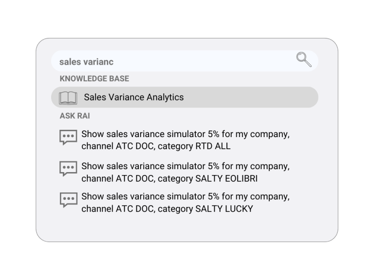 Sales Variance Copilot Search